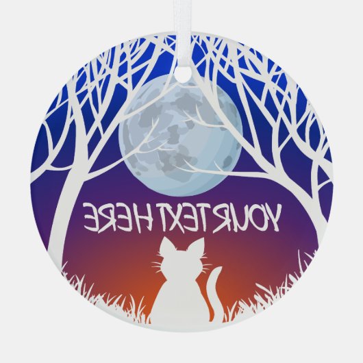 Kat Art Ornament gepersonaliseerde kattenklep Deco (Achterkant)