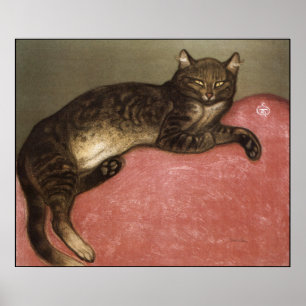 Kat Art Poster/Afdruk: Strette kat van steinlen Poster