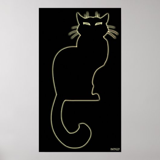 Kat Art Poster Black Cat Lover Prints Posters (Voorkant)