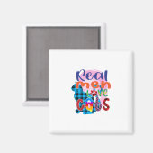 Kat Art Real Mannen Love Cats Magneet (Voorkant / Achterkant)