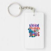 Kat Art Real Mannen Love Cats Sleutelhanger (Voorkant)