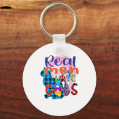 Kat Art Real Mannen Love Cats Sleutelhanger (Voorkant)