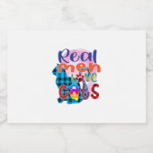 Kat Art Real Mannen Love Cats Sparkling Wijnetiket (Enkel label)