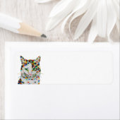 Kat Art Return-adreslabel Etiket (Insitu)