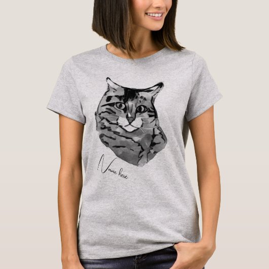 Kat art T-Shirt personaliseren (Voorkant)