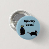 Kat Art Two Black Kat Ronde Button 3,2 Cm (Voorkant /achterkant)