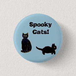 Kat Art Two Black Kat Ronde Button 3,2 Cm