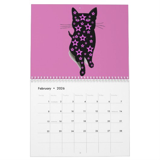 Kat Art van Shelli Fitzpatrick, omdat Katten Kalender (Feb 2026)