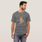 Kat-astrofe Grappige DJ Kat Grappenmaker T-shirt (Voorkant volledig)