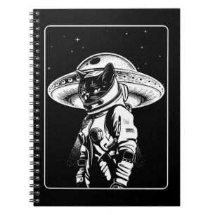 Kat Astronaut Alien UFO Sciencefiction Notitieboek