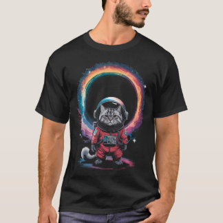 Kat Astronaut Astronomie Astrofysica Wetenschapper T-shirt