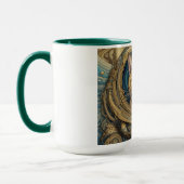 Kat astronaut cyberpunk kunst mok (Links)