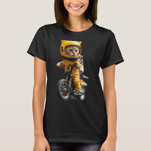 Kat astronaut huisdier t-shirt (Voorkant)