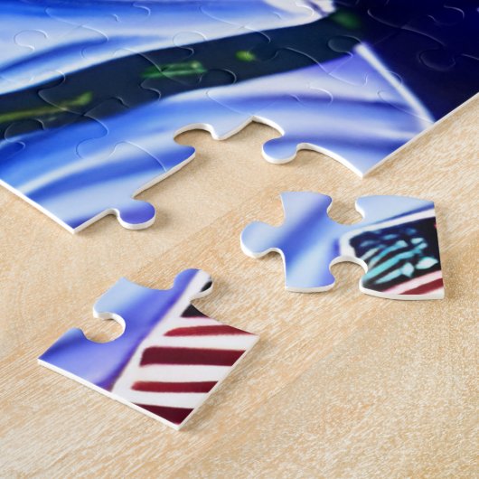 Kat Astronaut in de ruimte Legpuzzel (Zijkant)