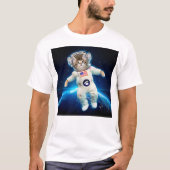 Kat-astronaut in de ruimte t-shirt (Voorkant)
