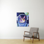Kat Astronaut in de ruimte Wandkleed (In situ)