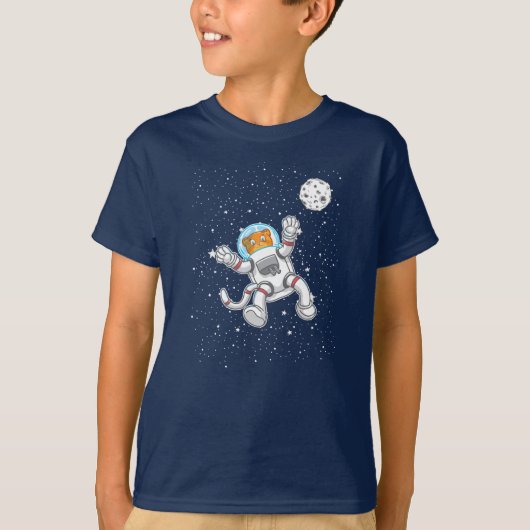Kat astronaut in ruimtepak grappige astronomie t-shirt (Voorkant)