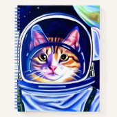 Kat Astronaut in Space Journal Notitieboek (Voorkant)