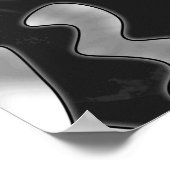 Kat astronaut in zwart-wit. poster (Hoek)