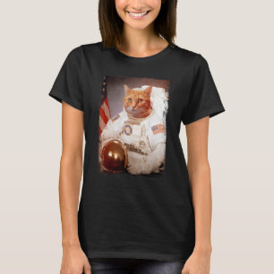 Kat Astronaut Maan Ruimte Missie Dier Astronaut T-shirt