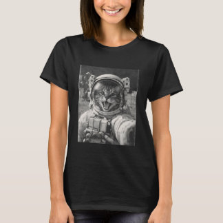 Kat Astronaut Maan Selfie Maanmissie Ruimte Verken T-shirt