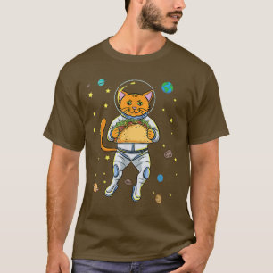 Kat Astronaut met Taco T-shirt