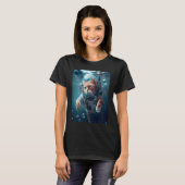 Kat Astronaut Onderwater T-shirt (Voorkant volledig)