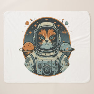 Kat-astronaut op asteroïden sherpa deken