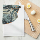 Kat-astronaut op asteroïden theedoek (Quarter Fold)