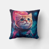 Kat astronaut roze ruimte kussen (Achterkant)