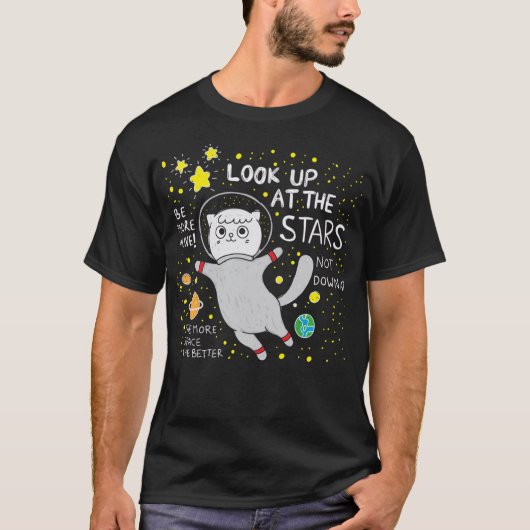 Kat-astronaut T-shirt (Voorkant)
