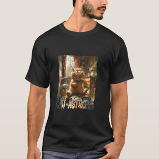 Kat-Astrophe - grappige kat afbeelding met kat woo T-shirt