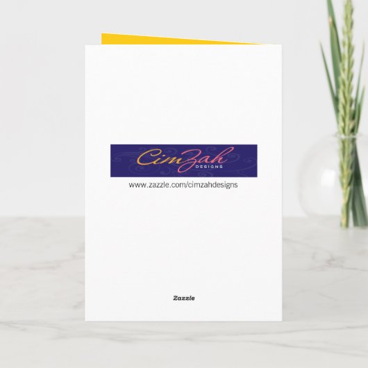 Kat Ate Bird Birthday Greep Kaart (Achterkant)