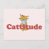 Kat Attitude Briefkaart (Voorkant)
