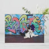 Kat Attitude.....Keuten- en Graffiti-muur Kaart (Staand voorkant)