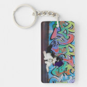 Kat Attitude.....Keuten- en Graffiti-muur Sleutelhanger (Voorkant)