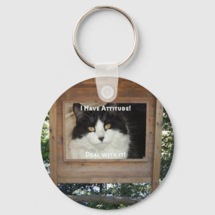 Kat Attitude Sleutelhanger
