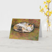 Kat, Augustus Macke Card Kaart (Gele Bloem)