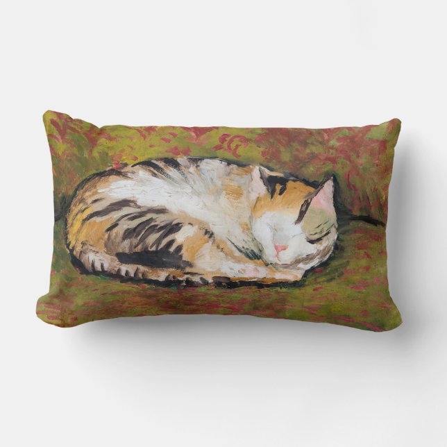 Kat, augustus Macke Lumbar Pillow Kussen (Voorkant)