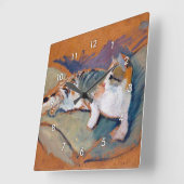 Kat, Augustus Macke Square Wall Clock Vierkante Klok (Hoek)