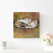 Kat, Augustus Macke Square Wall Clock Vierkante Klok (Huis)