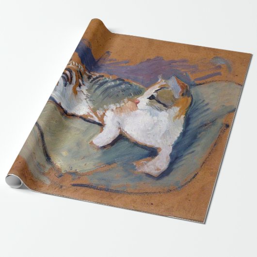 Kat, Augustus Macke Wrapping Paper Cadeaupapier (Uitgerold)
