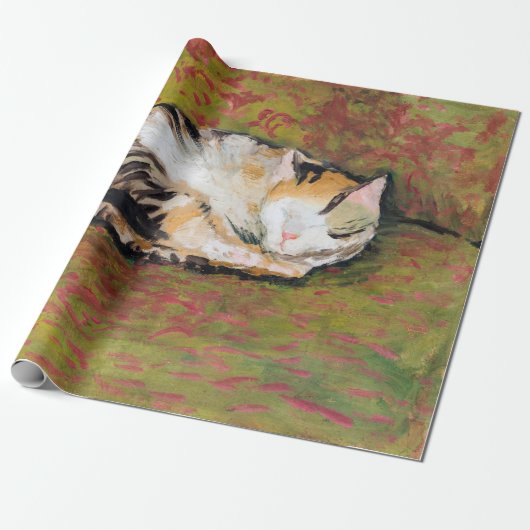 Kat, Augustus Macke Wrapping Paper Cadeaupapier (Uitgerold)