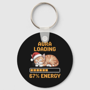 Kat Aura Laadt 67 Procent Energie Grappige Gen Z M Sleutelhanger