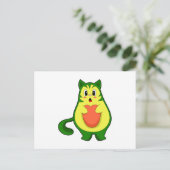 Kat Avocado Briefkaart (Staand voorkant)