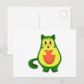 Kat Avocado Briefkaart (Voorkant / Achterkant)