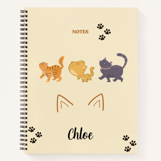 Kat Avontuur Spiraal Notebook Notitieboek (Voorkant)