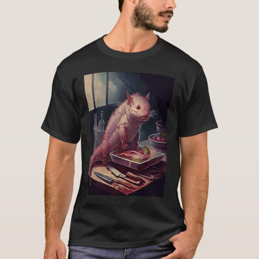 Kat Axolotl Biefstuk T-shirt (Voorkant)