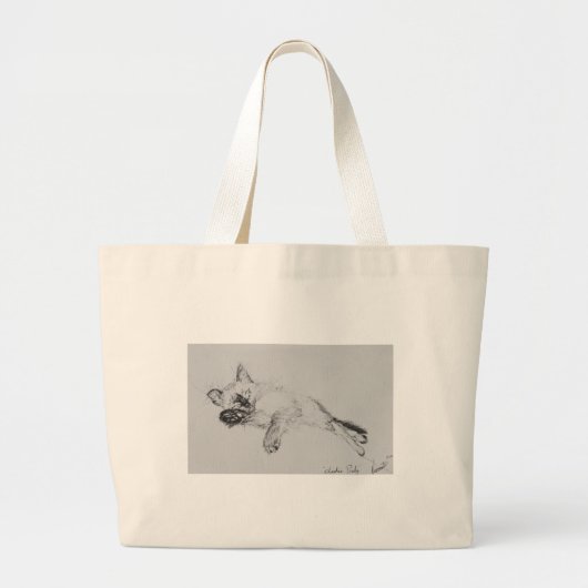 Kat "Baby" Grote Tote Bag (Voorkant)