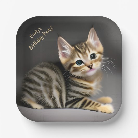Kat-baby Papieren Bordje (Voorkant)